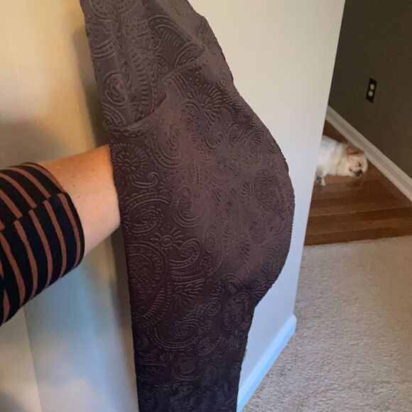 Slim-Sation Paisley Embossed Leggings Brown - Picture 4 of 10